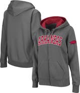 COLOSSEUM Women's Colosseum  Charcoal Arkansas Razorbacks Arched Name Full-Zip Hoodie