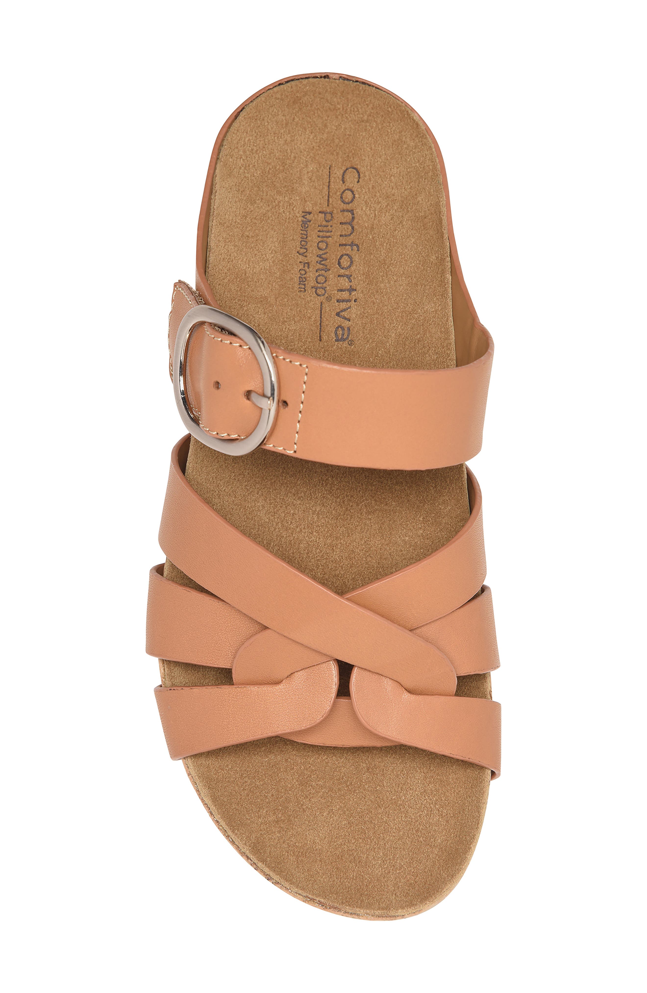 Gianna Platform Wedge Slide Sandal, Alternate, color, LUGGAGE