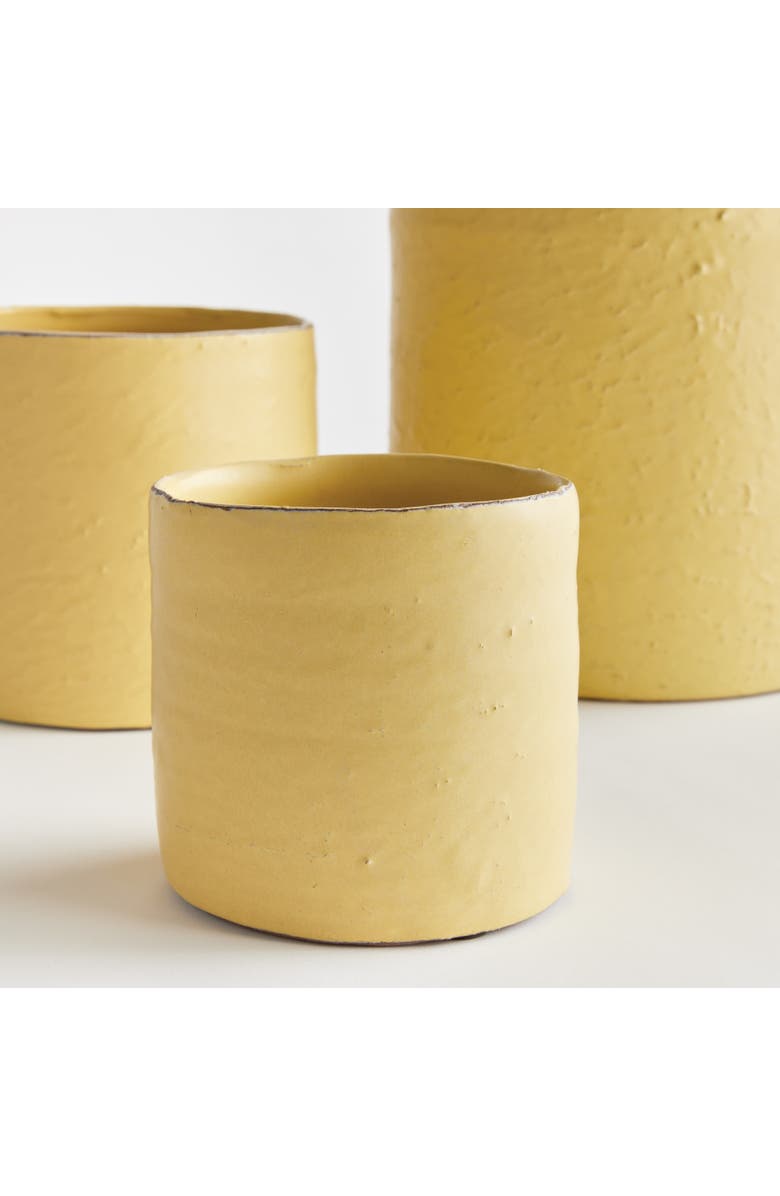 Napa Home & Garden Studio Cachepots Planters, Set of 3, Alternate, color, Yellow