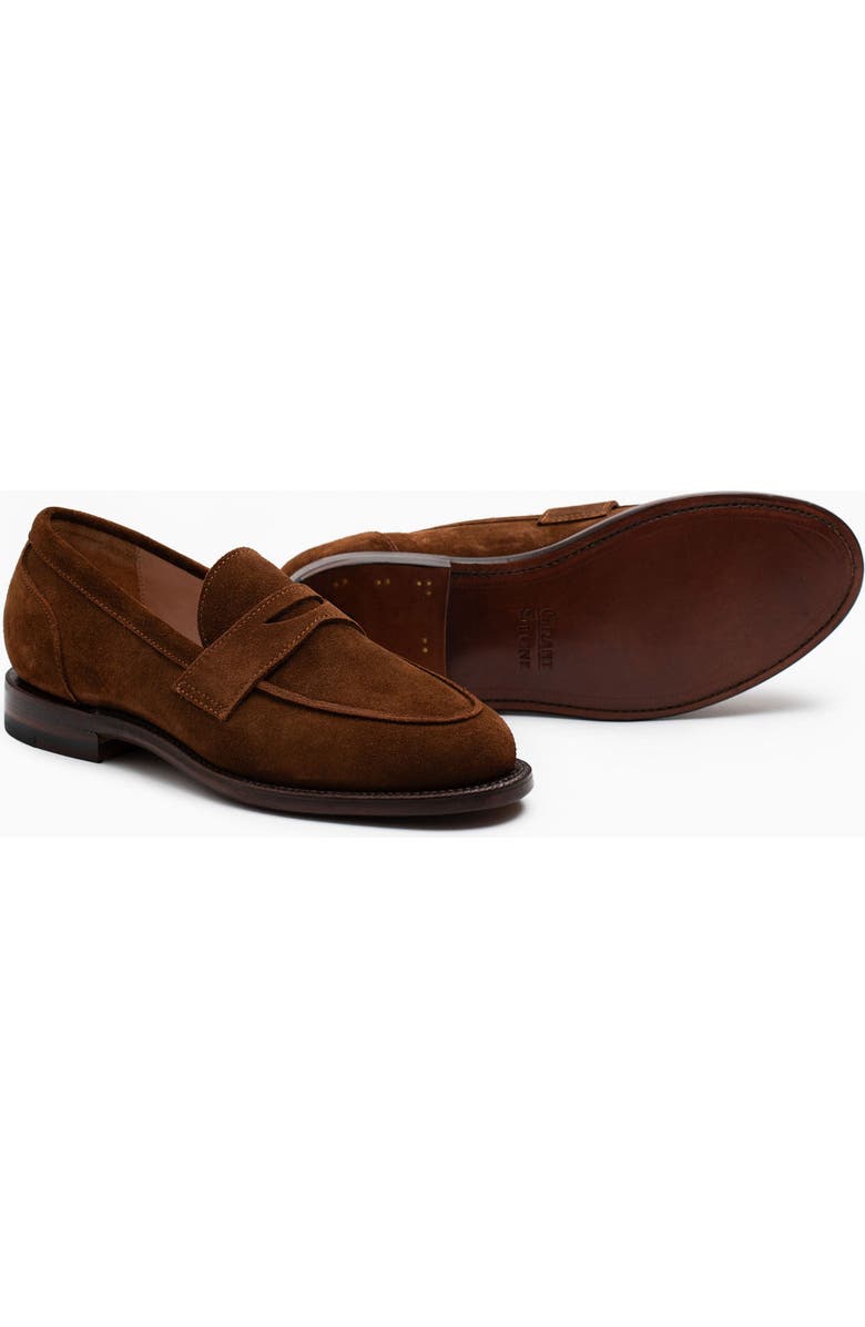Grant Stone Clara Penny Loafer, Alternate, color, Bourbon Suede