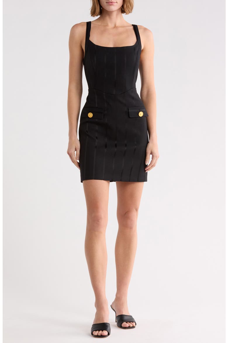 Helen Corset Minidress, Main, color, BLACK