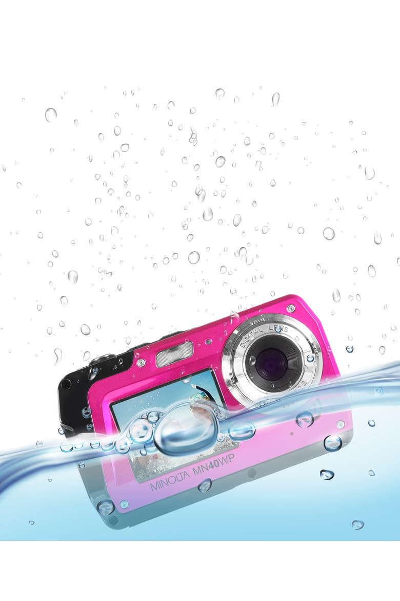 Dual Screen Autofocus Waterproof Camera, Alternate, color, Pink