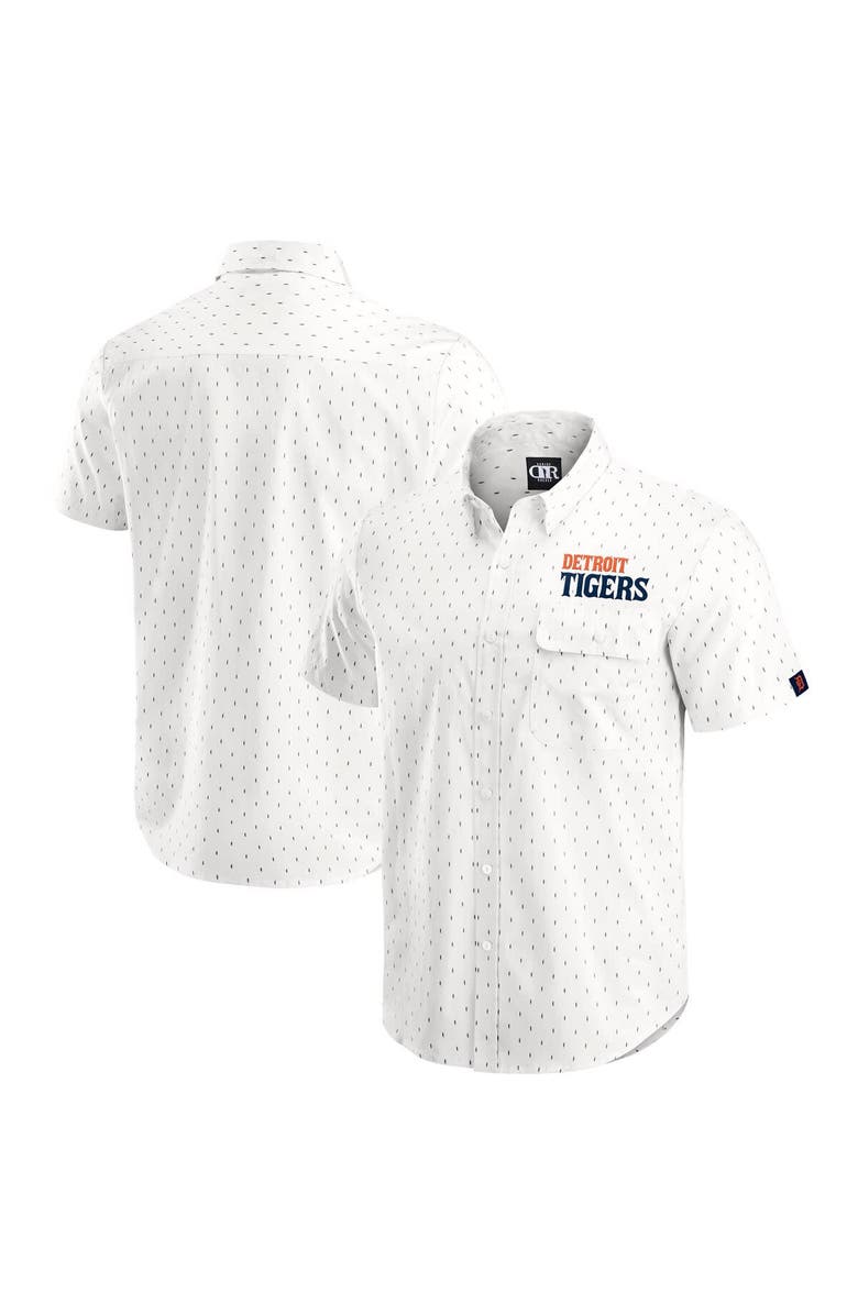 Darius Rucker Collection by Fanatics Men's Darius Rucker Collection by Fanatics  Cream Detroit Tigers Printed Button-Down Shirt, Main, color, Cream
