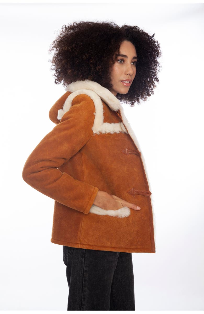 Furniq UK Cecilia Suede Shearling Jacket, Alternate, color,