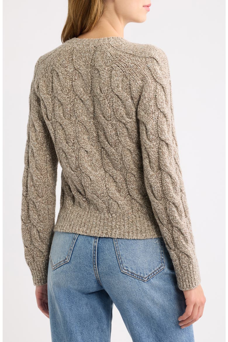 Penrose Cable Cardigan, Alternate, color, GRAY MARL