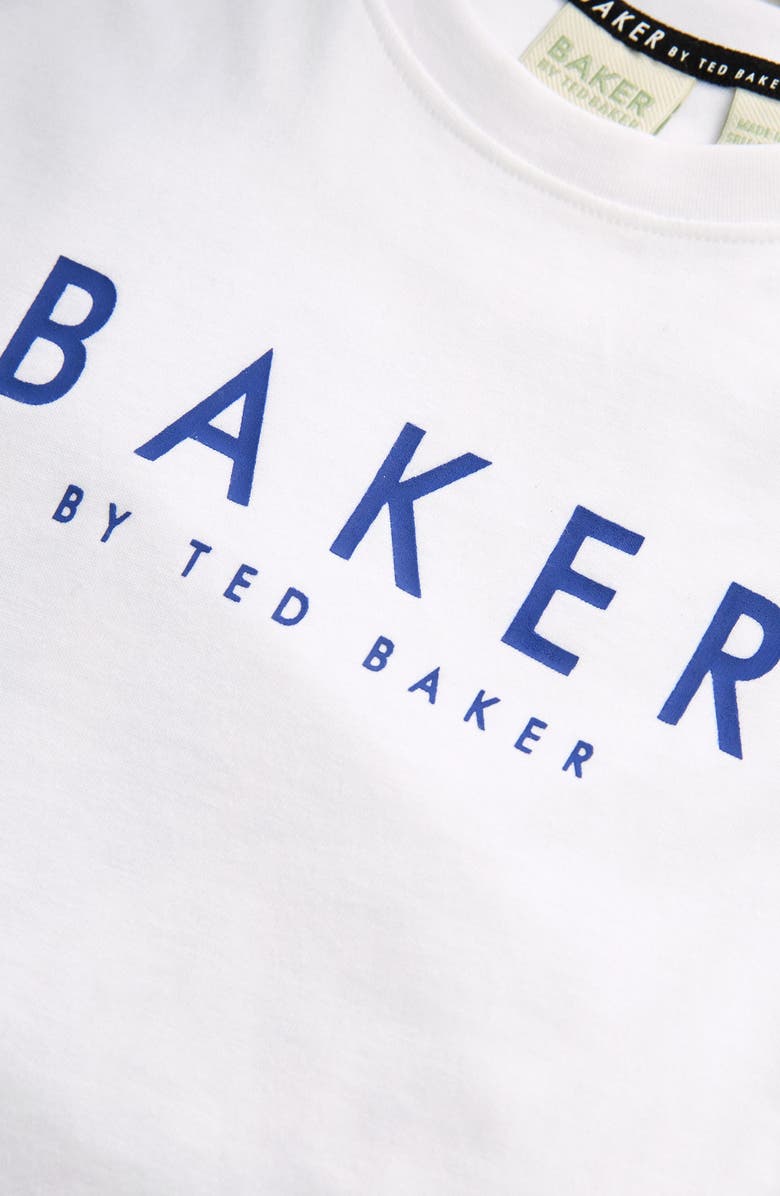 Baker by Ted Baker Kids' Graphic T-Shirt & Floral Short Sleeve Snap-Up Overshirt Set, Alternate, color,
