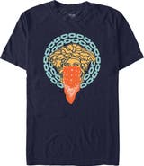 Crooks & Castles Men's Crooks & Castles Medusa Blue Chains  Graphic T-Shirt