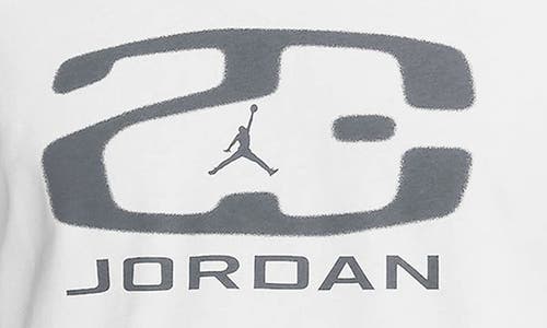 Shop Jordan Essentials Logo Cotton Graphic T-shirt In White/cool Grey