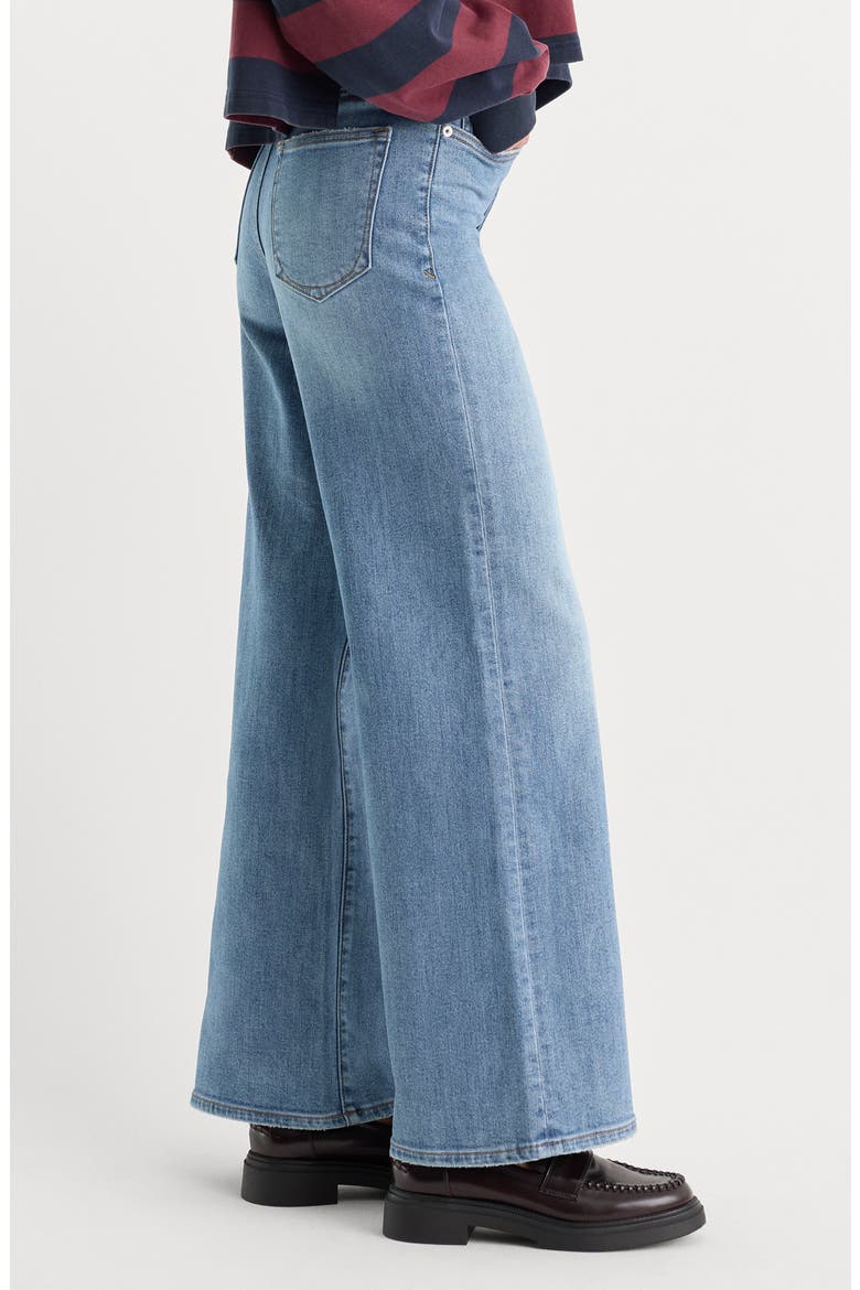 Good Waist High Waist Palazzo Ankle Wide Leg Jeans, Alternate, color, CEDARWICK