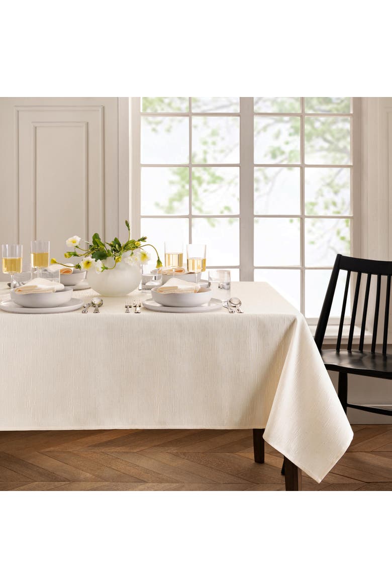 Threadmade Continental Solid Texture Water Resistant Tablecloth | Nordstrom