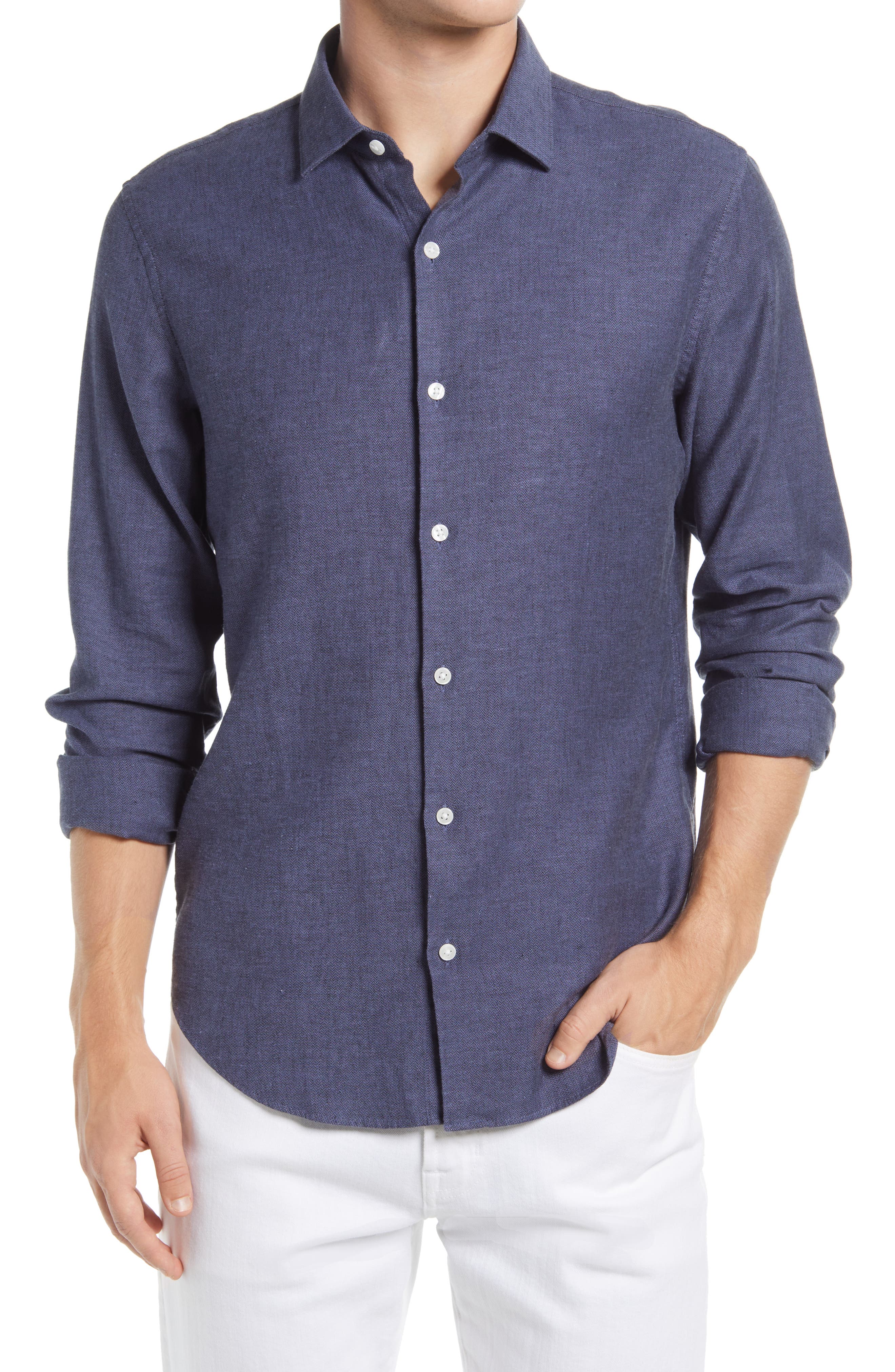 selected NAVY HERRINGBONE
