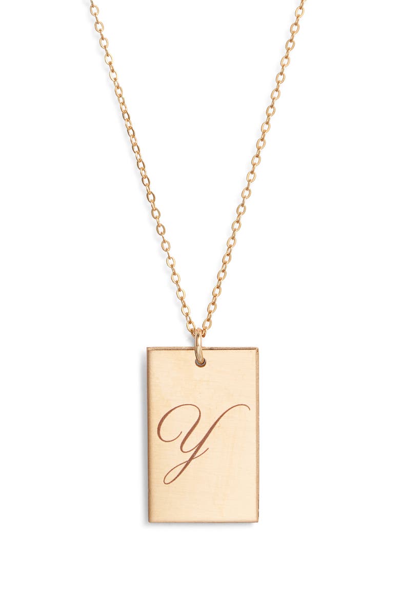 Stella Initial Pendant Necklace, Main, color, GOLD / Y
