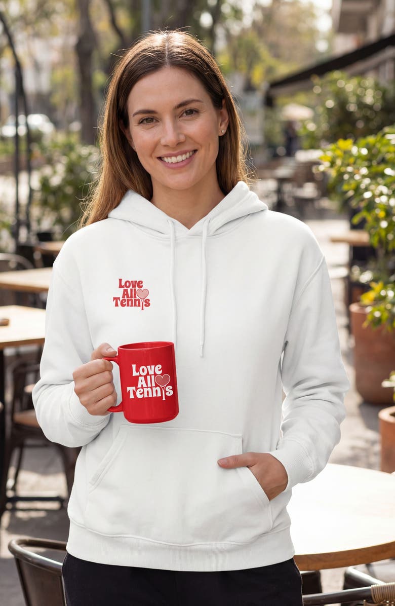 Love All Red Logo Mug, Alternate, color, Red