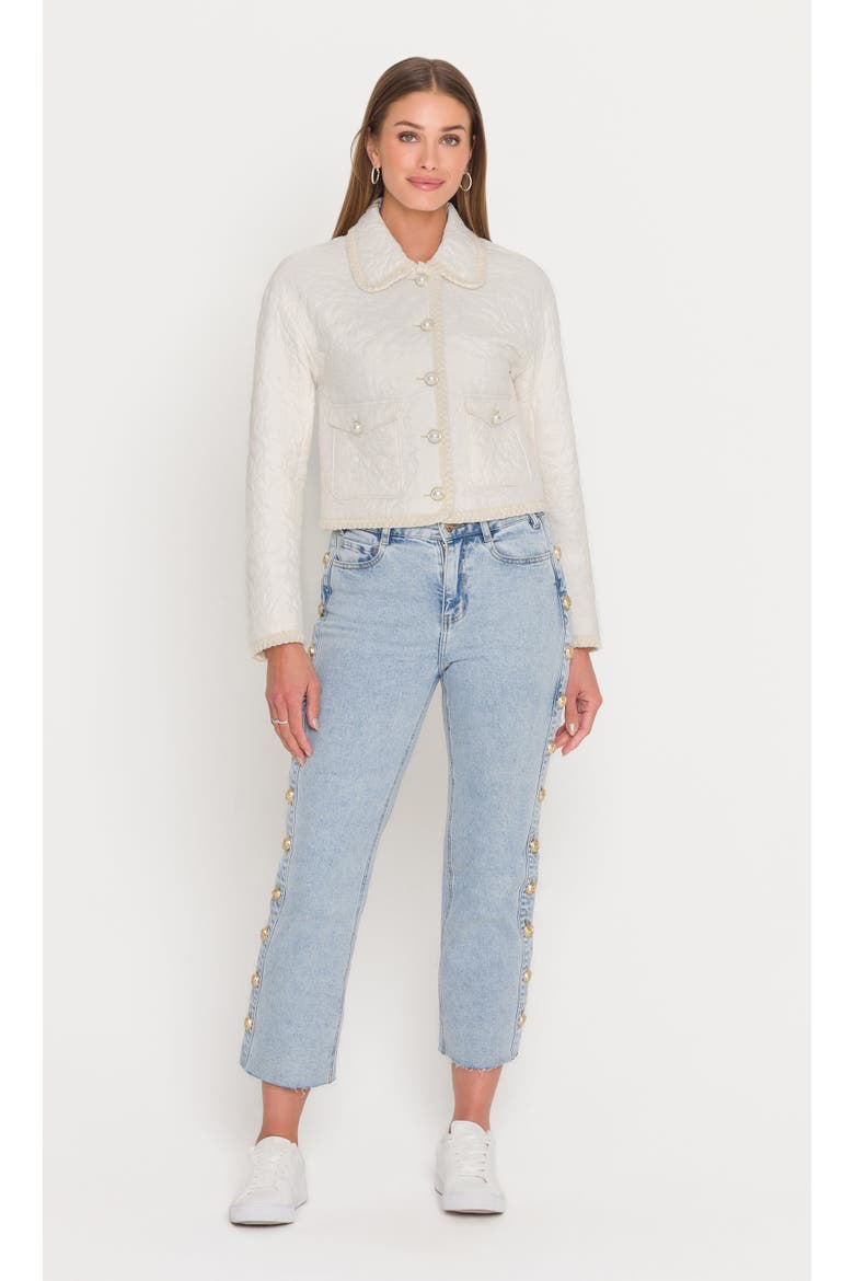 Fabiana Quilted Jacket, Alternate, color, Cream