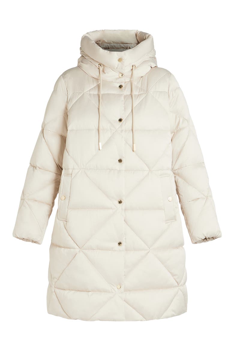 Kirsch Hooded Quilted Coat, Alternate, color, IVORY