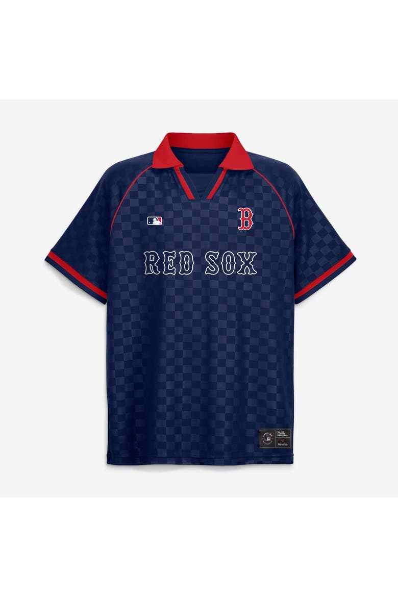 Men's Fanatics  Navy Boston Red Sox Homerun Raglan V-Neck Polo, Alternate, color, Navy