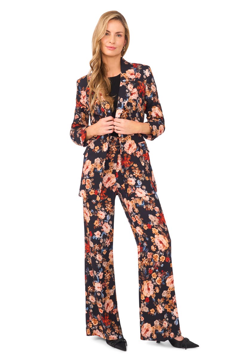 Ted Baker Floral Pants, Alternate, color, Rich Black