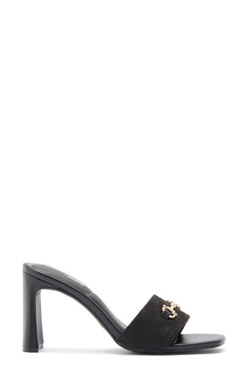 Wild Diva Lounge Viera Block Heel Bit Sandal In Black