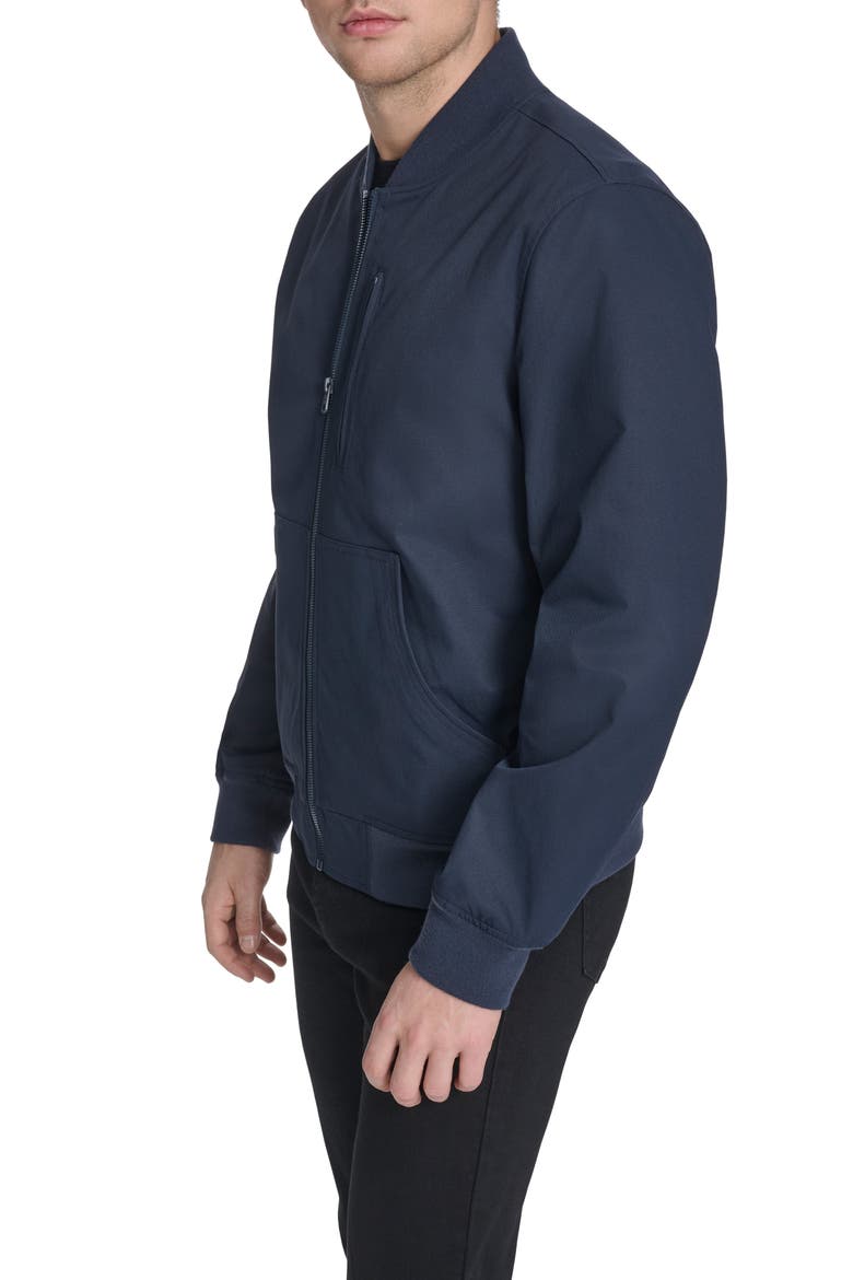 Oxford Water Resistant Bomber Jacket, Alternate, color, NAVY