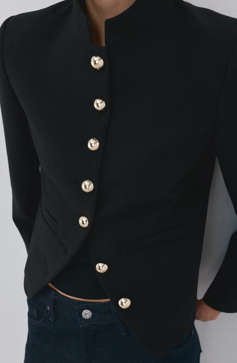 MANGO Mandarin Collar Jacket, Alternate, color,