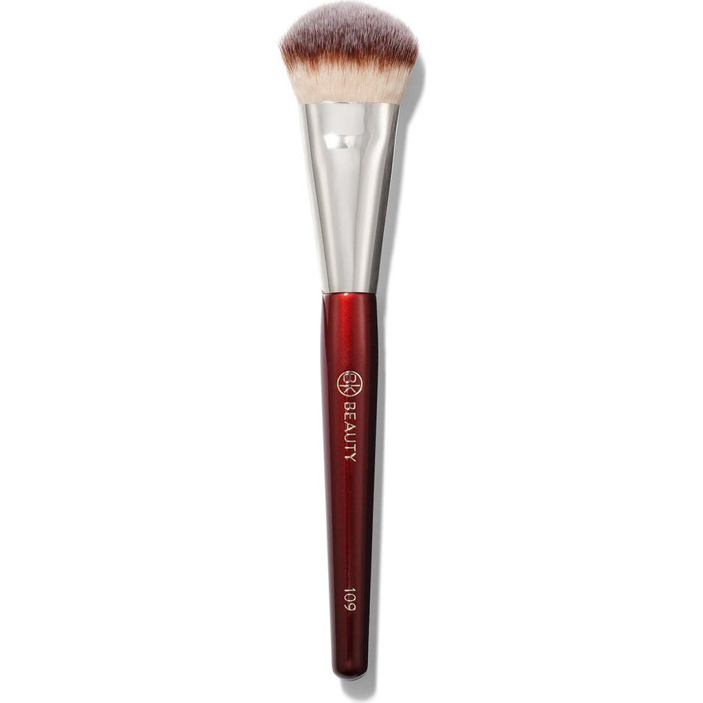 Bk Beauty 109 Mini Contoured Foundation Brush In Burgundy