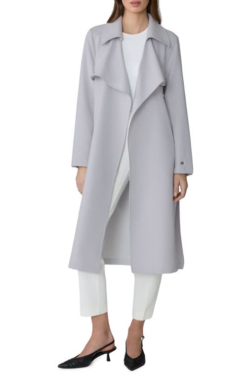 Soia & Kyo Essential Drapey Trench Coat In Stone