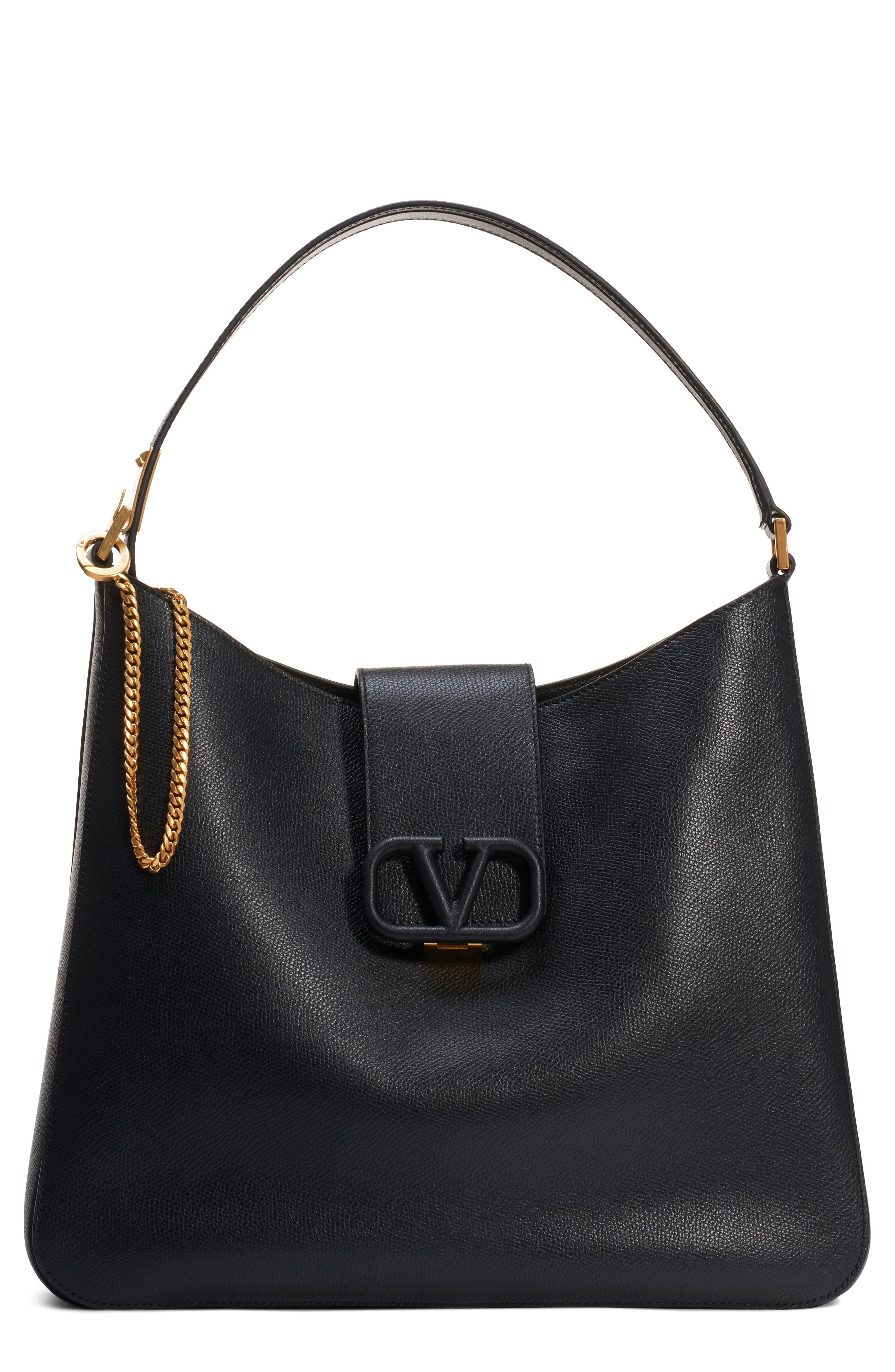 Valentino Garavani VSling Calfskin Hobo Bag, Main, color, 
