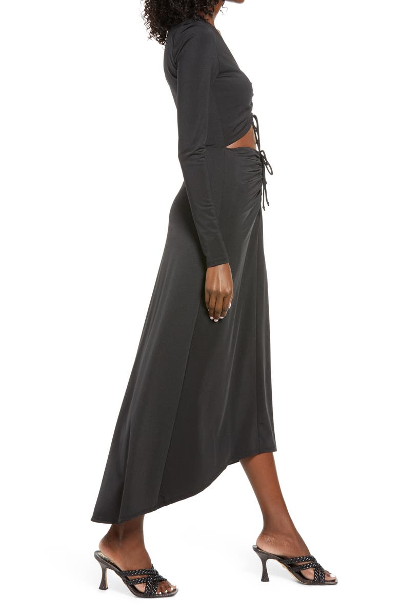 AFRM Rhys Cutout Long Sleeve Midi Dress, Alternate, color,