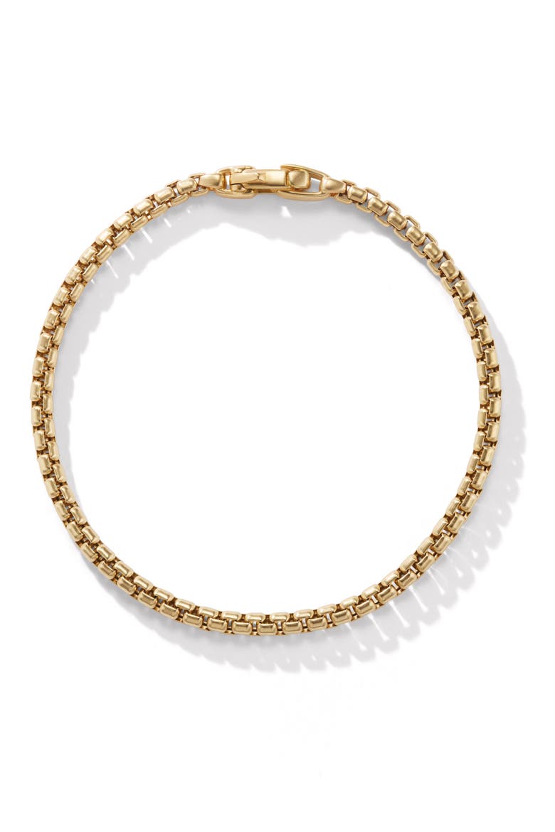 Box Chain Bracelet in 18k Yellow Gold, 3.4mm, Alternate, color, 18K YELLOW GOLD