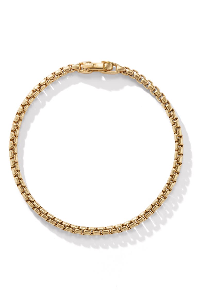David Yurman Box Chain Bracelet in 18k Yellow Gold, 3.4mm, Alternate, color, 18K Yellow Gold
