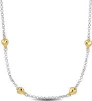 DELMAR Heart Station Chain Necklace