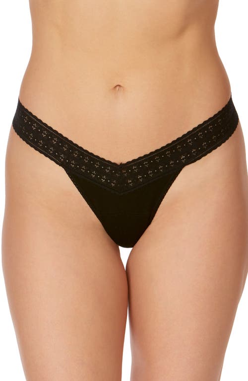 Hanky Panky Low Rise Lace Trim Thong