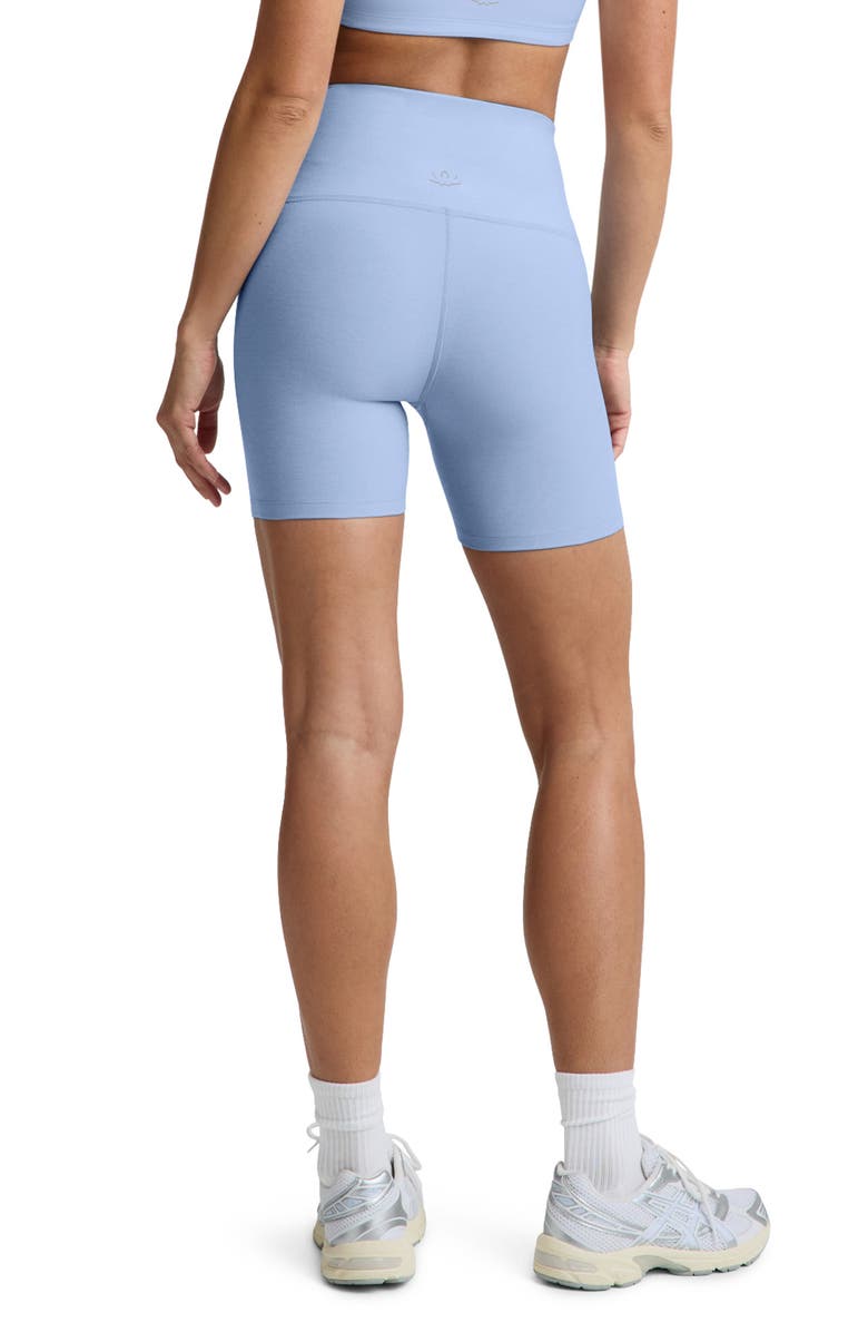 Beyond Yoga Keep Pace Space Dye Bike Shorts, Alternate, color, Pastel Periwinkle Heather