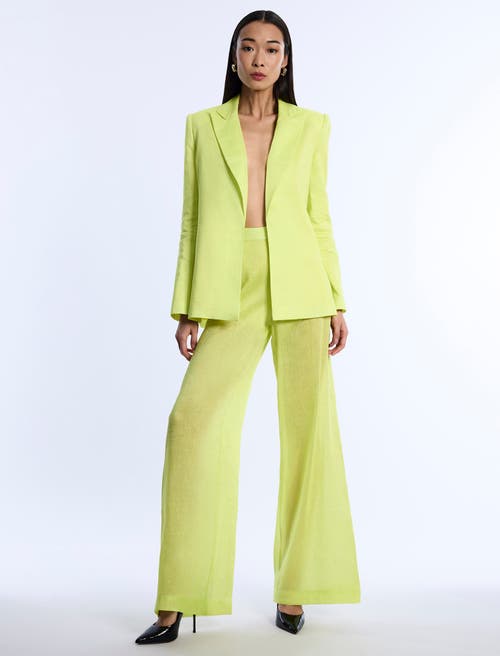 bcbg Airy Sheer Textured Pant in Chartreuse  product