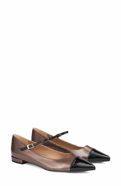 LK Bennett Monty Pointed Cap Toe Mary Jane Flat