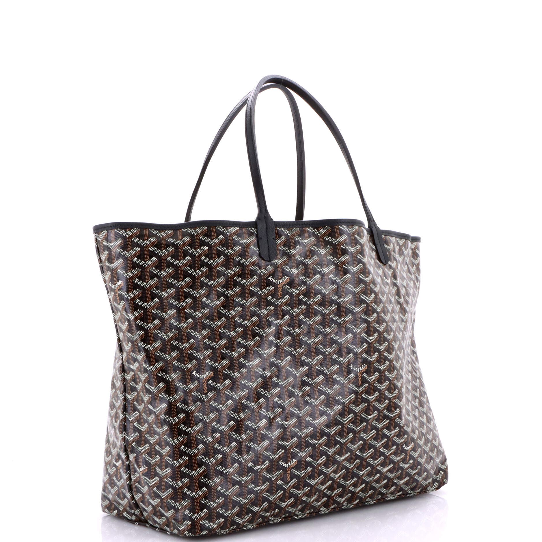 Pre-Owned Goyard Saint Louis Tote Coated Canvas GM, Alternate, color, Black
