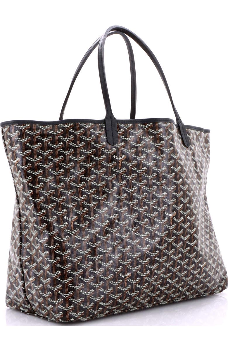 Pre-Owned Goyard Saint Louis Tote Coated Canvas GM, Alternate, color, Black