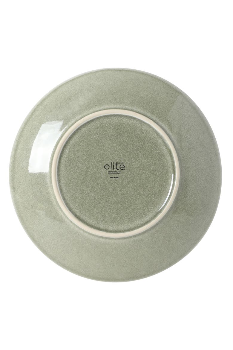 Castle Peak 12-Piece Reactive Glaze Stoneware Dinnerware Set, Alternate, color, Green