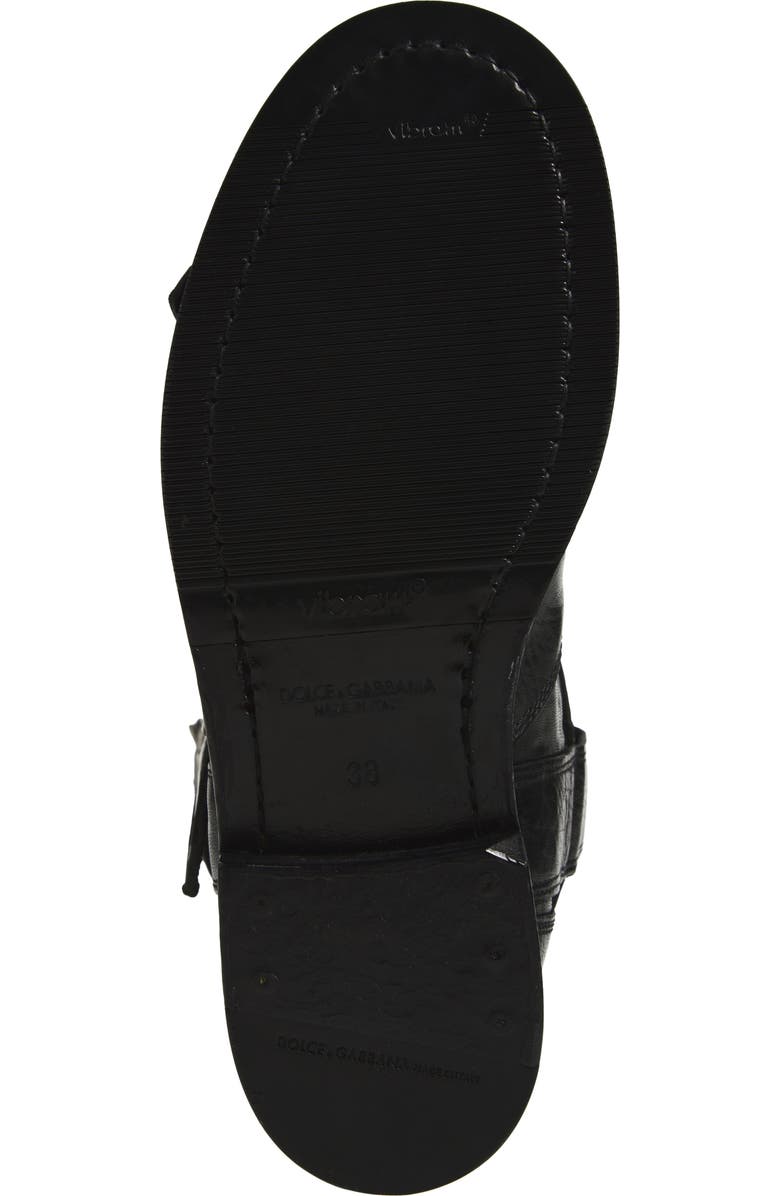 Dolce&Gabbana Horse Over The Knee Moto Boot, Alternate, color, 80999 Nero