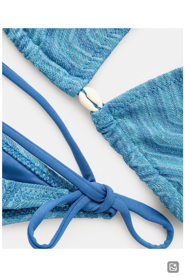 Textured Two-Piece Swimsuit, Alternate, color, BLUE