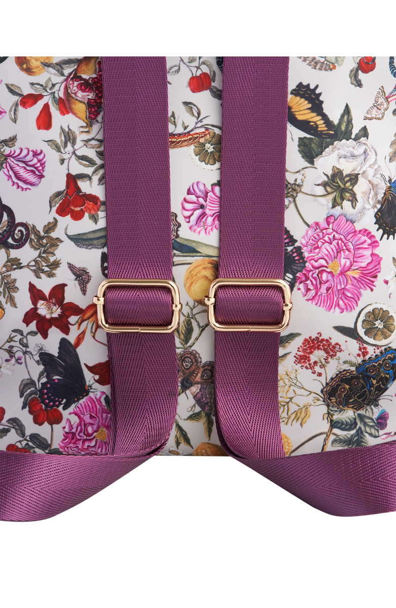 Fable England Floral Engravings Small Backpack, Alternate, color, Purple