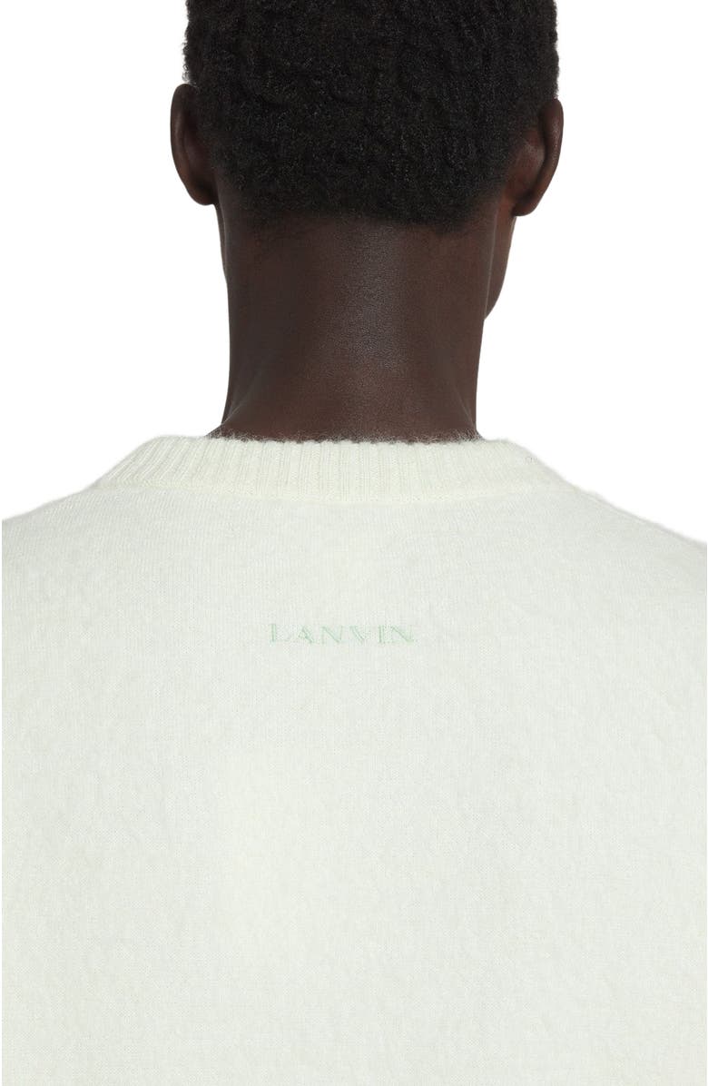 Lanvin STRIPED BRUSHED MOTHERHAIR SWEATER, Alternate, color, 