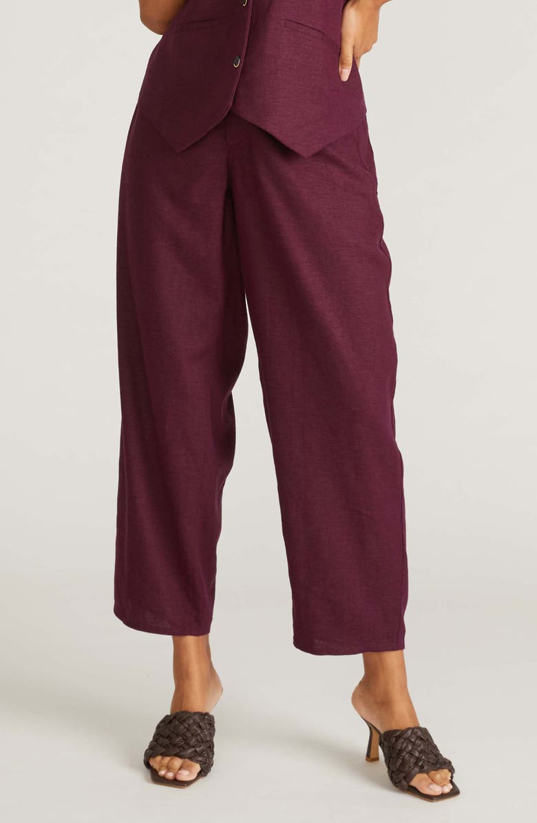 Universal Standard Lou High Waist Barrel Linen Blend Jeans, Main, color,