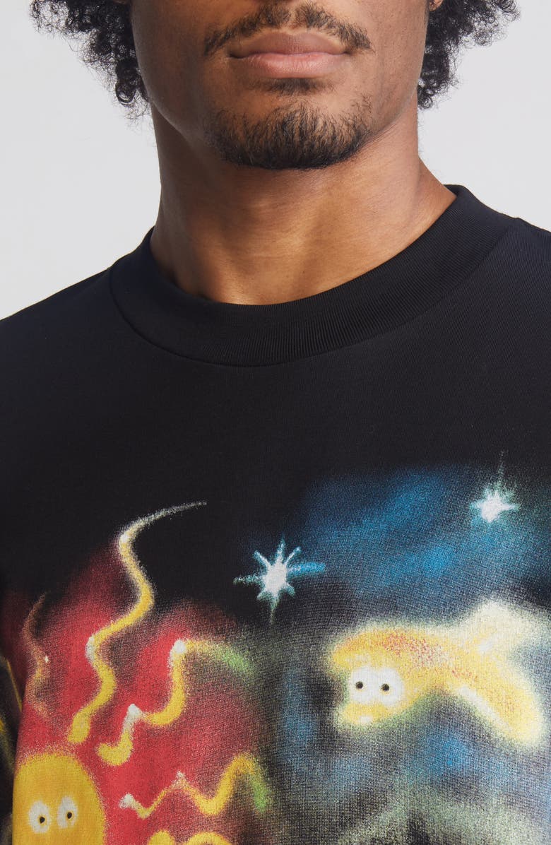 JUNGLES Anxiety Airbrush Cotton Graphic T-Shirt, Alternate, color,