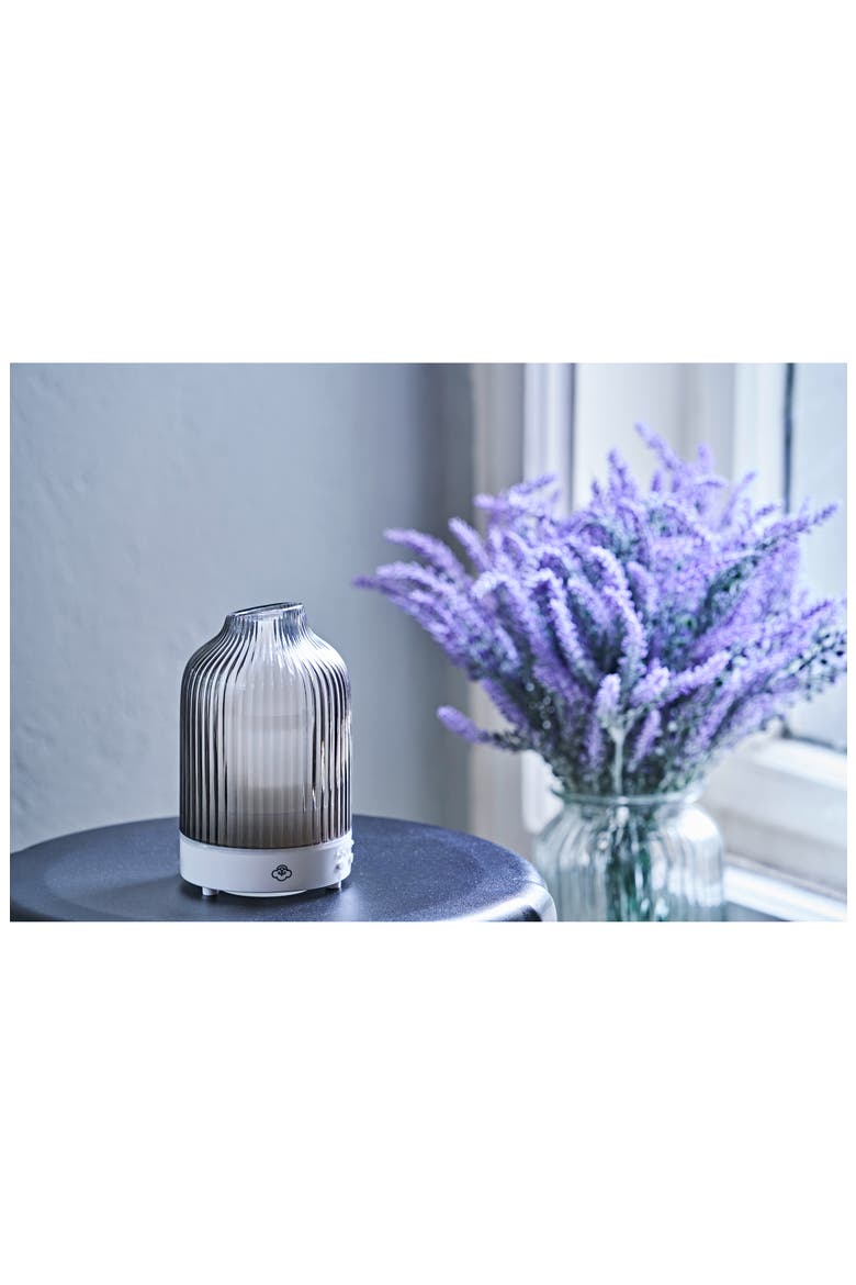 Fountain Glass Ultrasonic Aroma Diffuser, Alternate, color, GREY