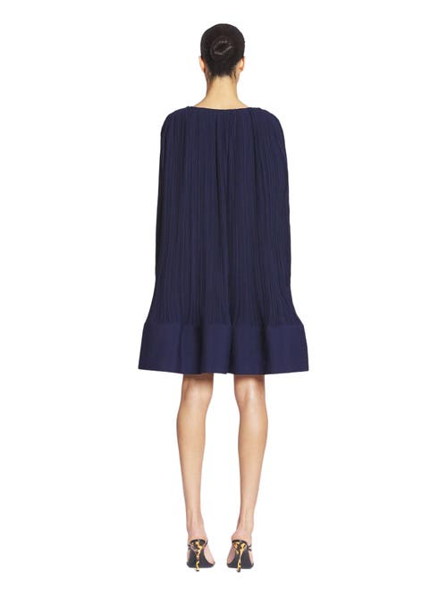 Lanvin Flared Pleated Dress In Blue