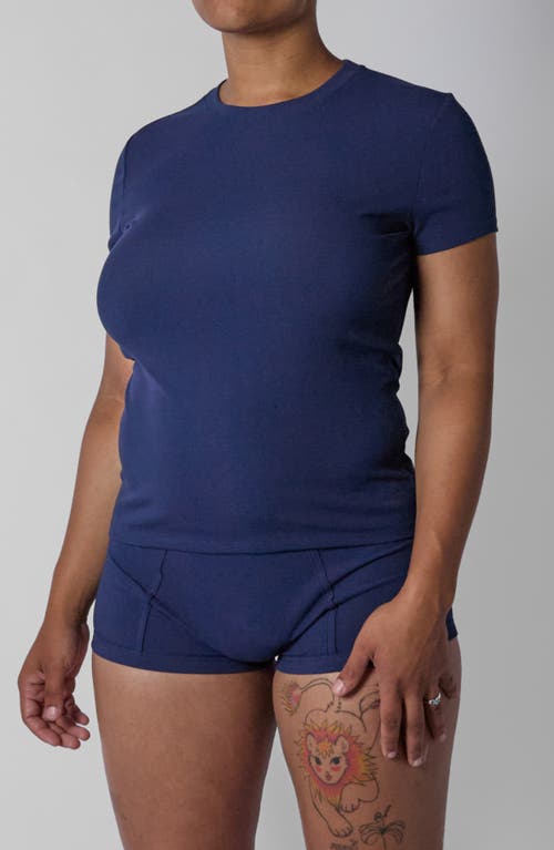 Tomboyx Short Sleeve Rib T-shirt In Blue