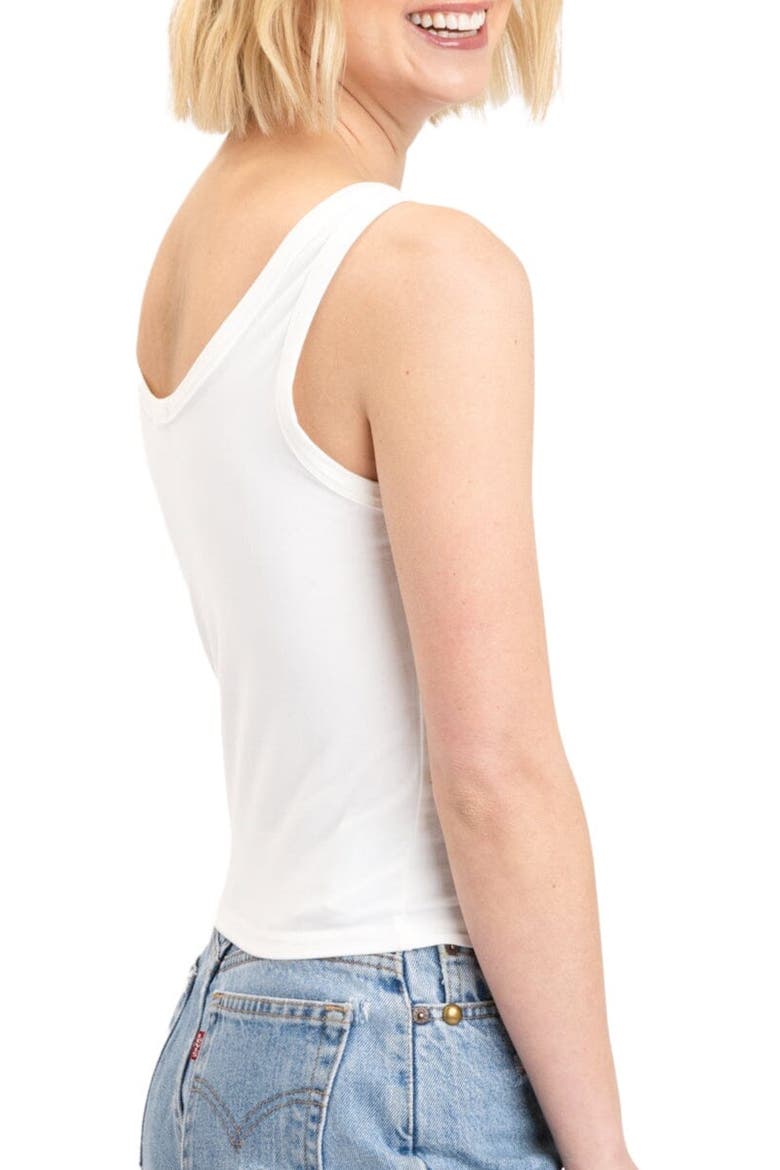 Mirabel Luxe Jersey Crop Tank, Alternate, color, WHITE