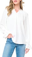 GIBSONLOOK Chloe Boho Ruffle Button-Up Shirt