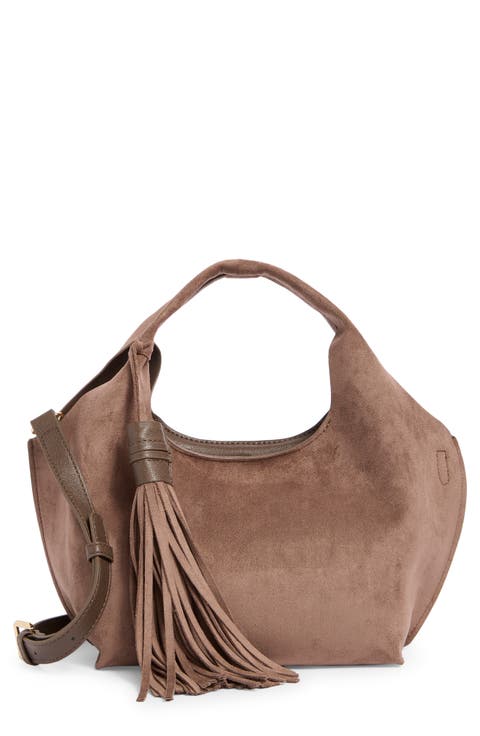 Galen Faux Suede Crossbody Bag